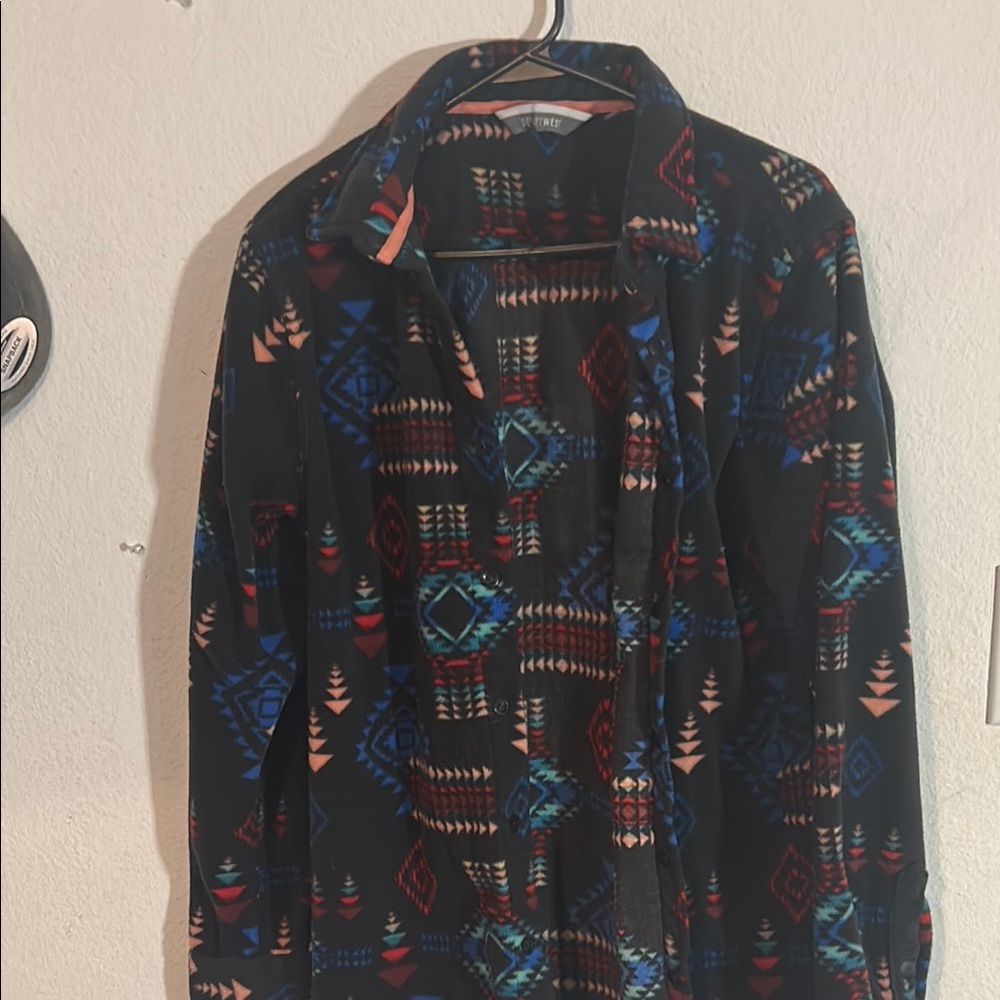 Colorful Geometric Patterned Shirt